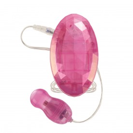 Розовая вибропулька с пультом-кристаллом и светодиодами Lighted Shimmers LED Bliss Teasers